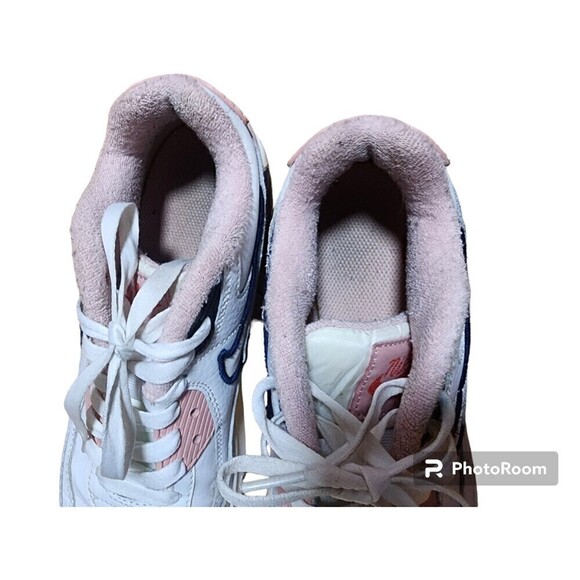 Nike Air Max 90 LTR SE White Pink Glaze Sneakers Size 6Y - Picture 7 of 8